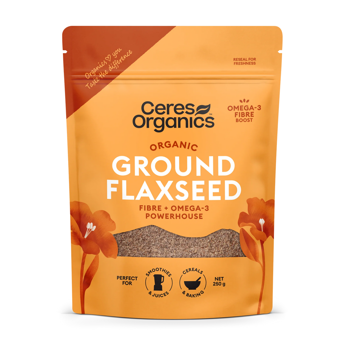 Ceres Organics Ground Flaxseed 250g, Also Known As Ground Linseed