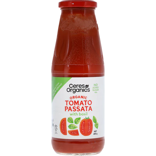 Ceres Organics Organic Tomato Passata 680g, With Basil Herb