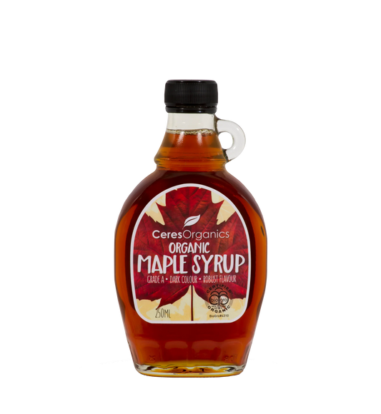 Ceres Organics Organic Maple Syrup 250mL, Grade A With A Dark Colour & A Robust Flavour