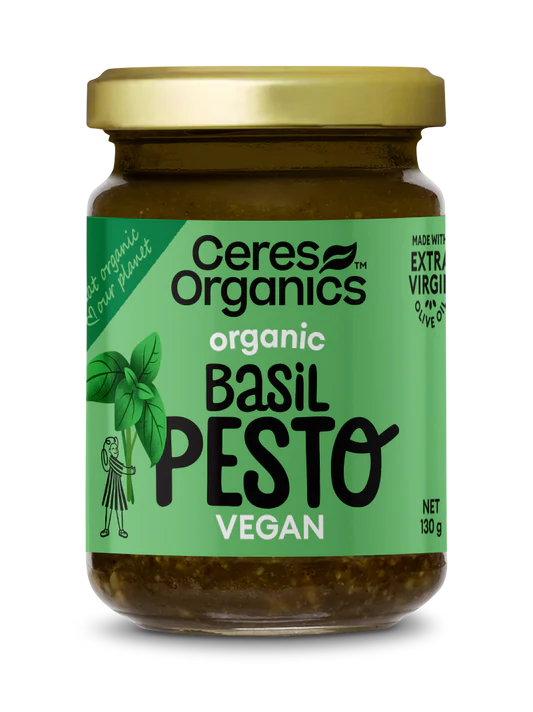 Ceres Organics Certified Organic Basil Pesto 130g, Dairy Free
