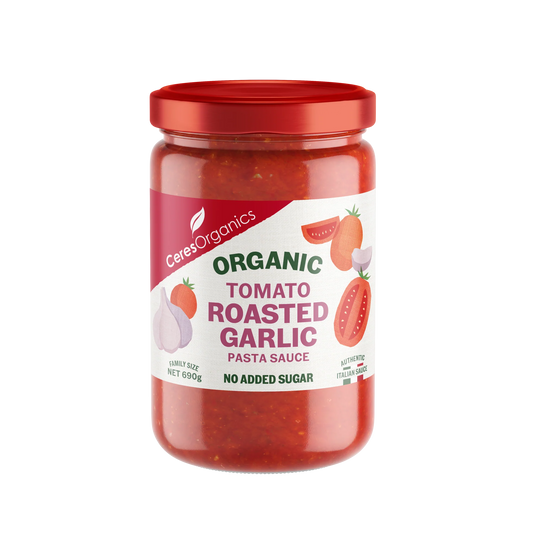 Ceres Organics Organic Tomato & Roasted Garlic Pasta Sauce 690g, No Added Sugar