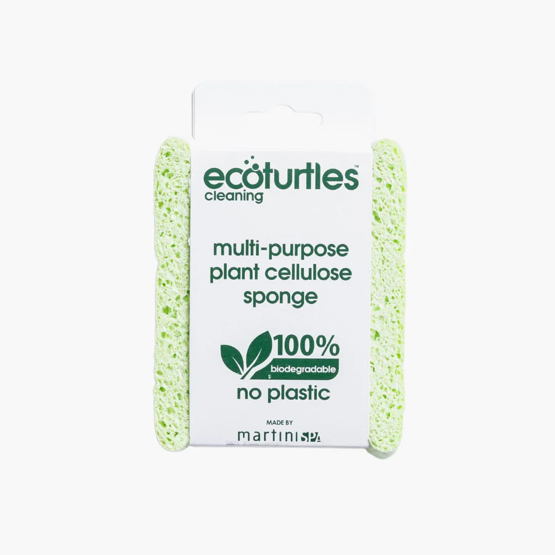 Eco Turtles Cleaning; Multi Purpose Plant Cellulose Sponge, 100% Biodegradable & No Plastic