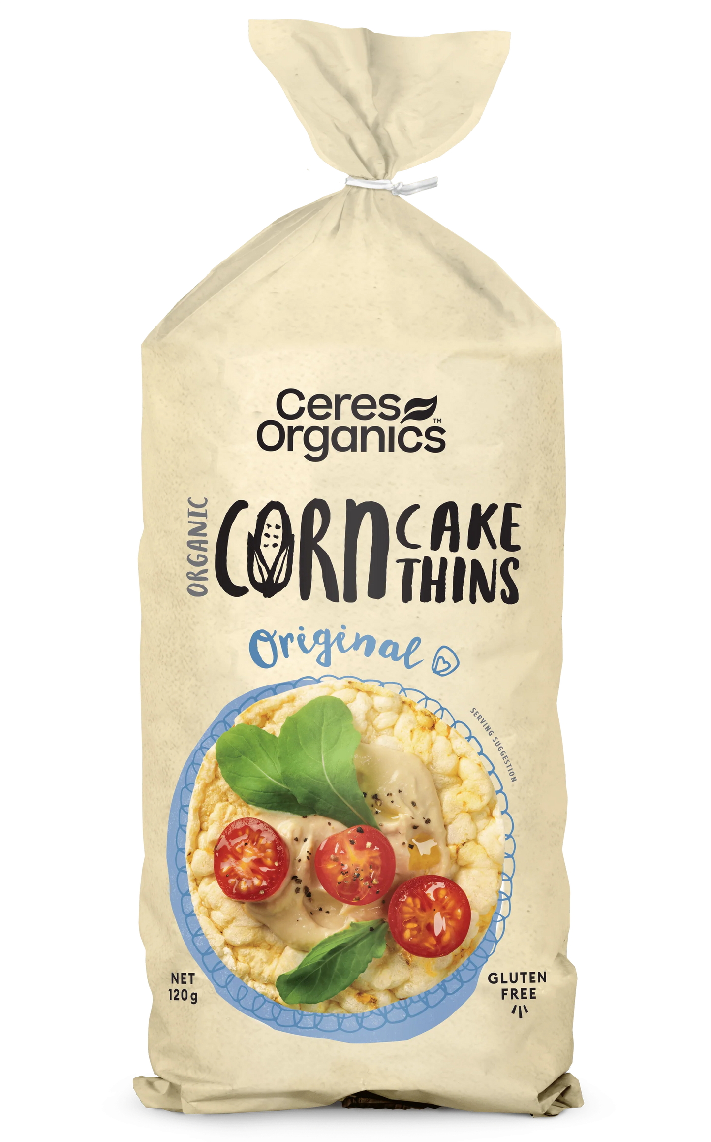 Ceres Organics Organic Corn Cake Thins 120g, Light & Crunchy