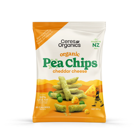 Ceres Organics Pea Chips 100g, Cheddar Cheese Flavour