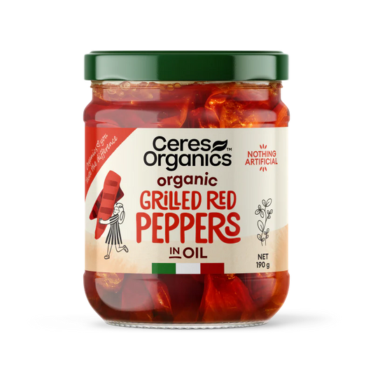 Ceres Organics Organic Grilled Red Peppers In Oil 190g, Taste The Difference