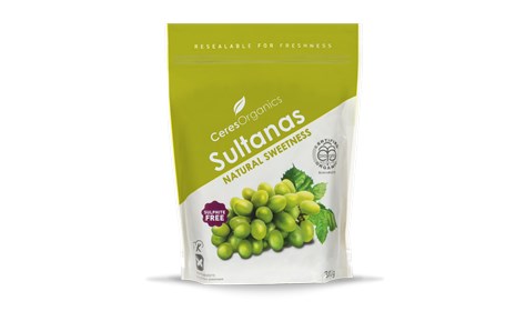 Ceres Organics Sultanas 300g, Natural Sweetness & Not Sulphite Treated