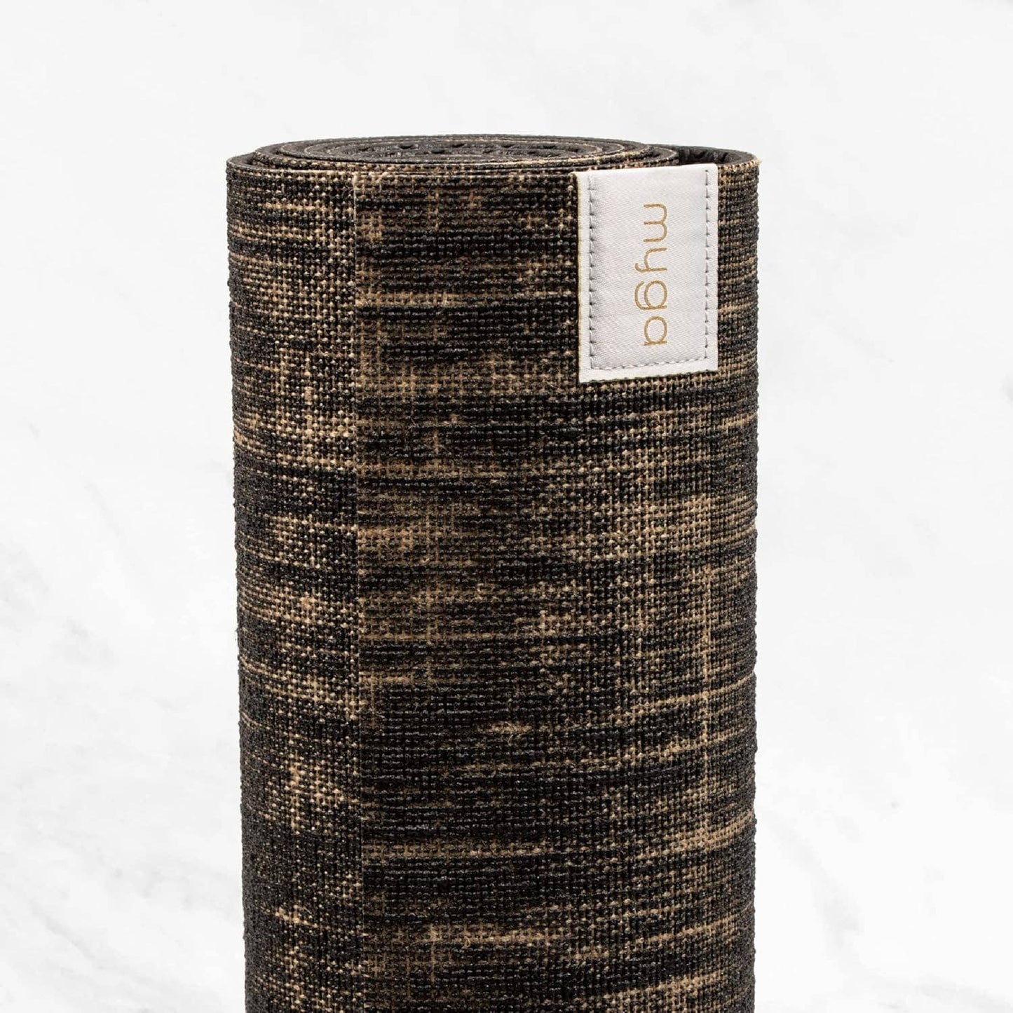 Myga Jute Yoga Mat 183cm × 61cm, Natural Black Pattern