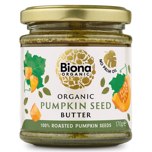 Biona Certified Organic Pumpkin Seed Butter 170g, No Palm Oil