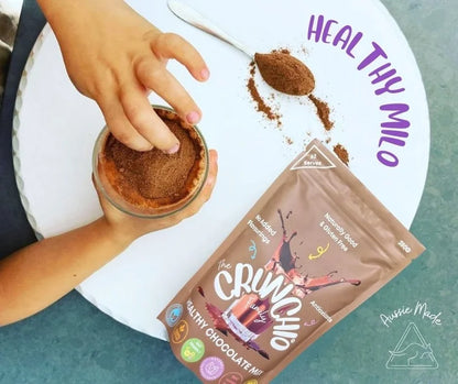 The Crunchio Family Healthy Chocolate Drink 250g {62 Serves}, Refined Sugar Free
