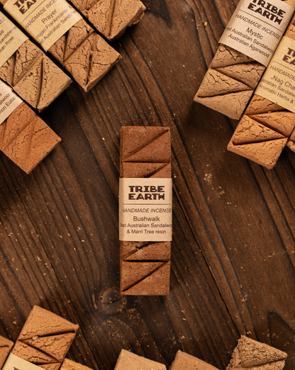 Tribe Earth Bushwalk Incense Plank | 10 Triangles Per Plank, With West Australian Sadalwood & Marri Tree Resin