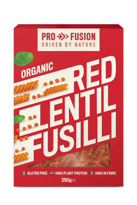 Profusion Organic Red Lentil Fusilli 250g, High In Protein & Gluten-Free