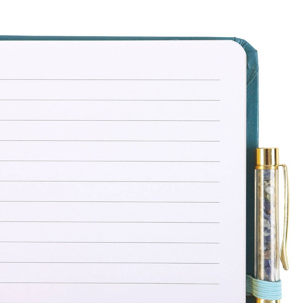 Hand of Hamsa A5 Notebook With Crystal Pen, A Symbol Of Protection