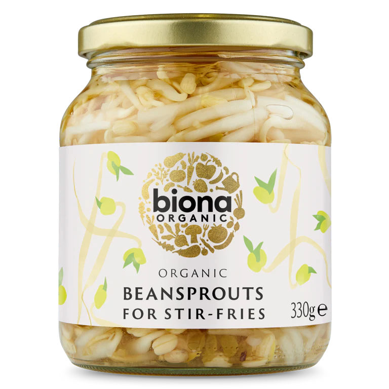 Biona Organic Beansprouts 330g, For Stir-Fries In A Glass Jar