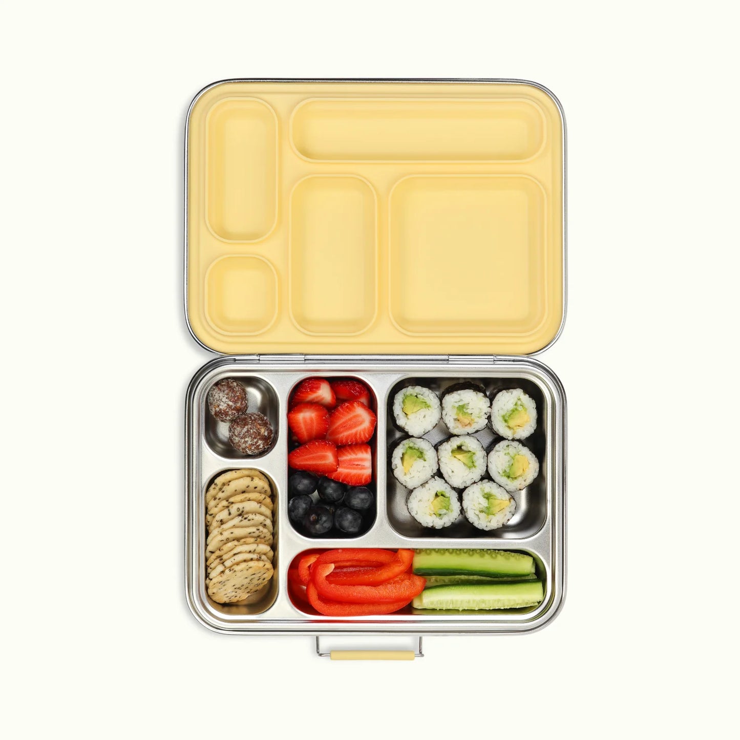 Ever Eco Stainless Steel 5 Compartment Bento Box, Please Select A Colour