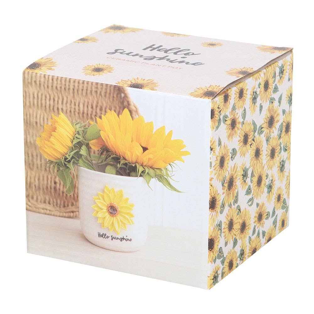 Hello Sunshine 3D Sunflower Plant Pot, Brighten Up Your Space