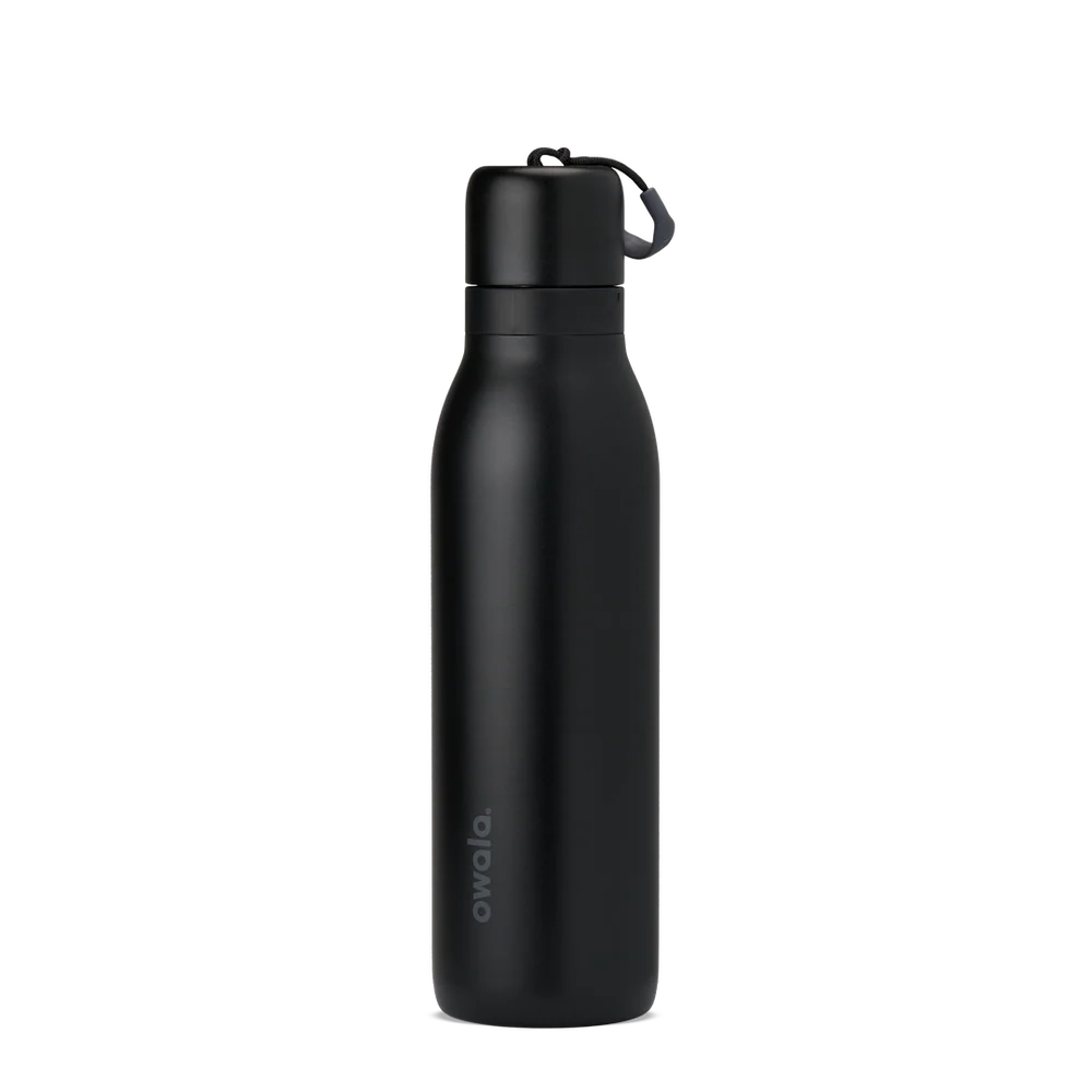 Owala FreeSip Twist Stainless Steel Water Bottle 18oz Or 24oz, Very Very Dark