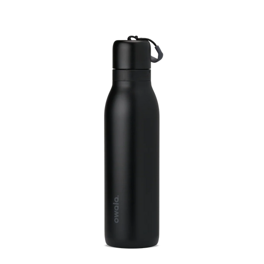 Owala FreeSip Twist Stainless Steel Water Bottle 18oz Or 24oz, Very Very Dark