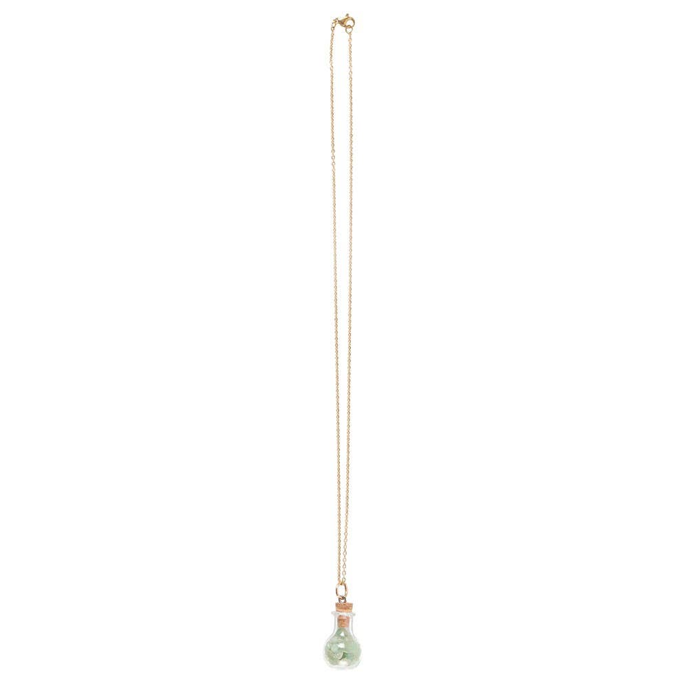 Green Witch Aventurine Potion Bottle Necklace, Carry A Little Earth Magic!