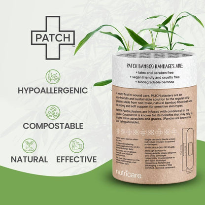 PATCH Adhesive Bandages With Coconut Oil 100 Pack, For Sensitive Skin