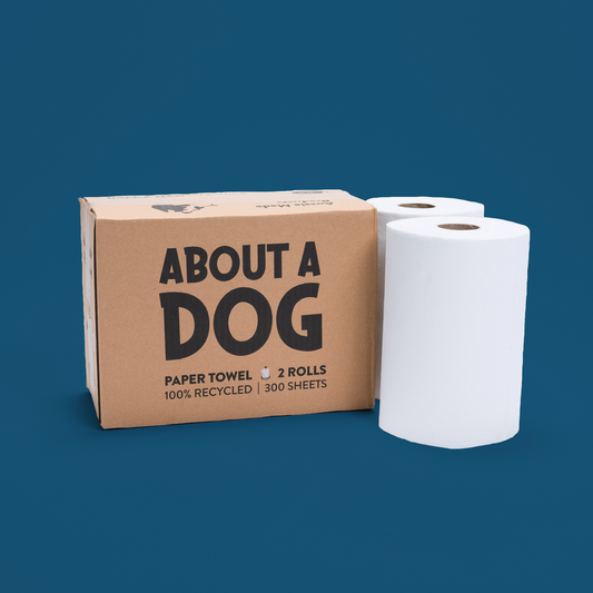 About A Dog 100% Recycled Paper Towel, Double Length Paper Towel Rolls