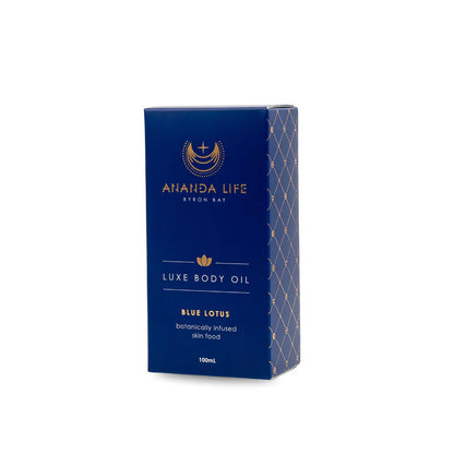 Ananda Life Luxe Body Oil 100mL, Blue Lotus
