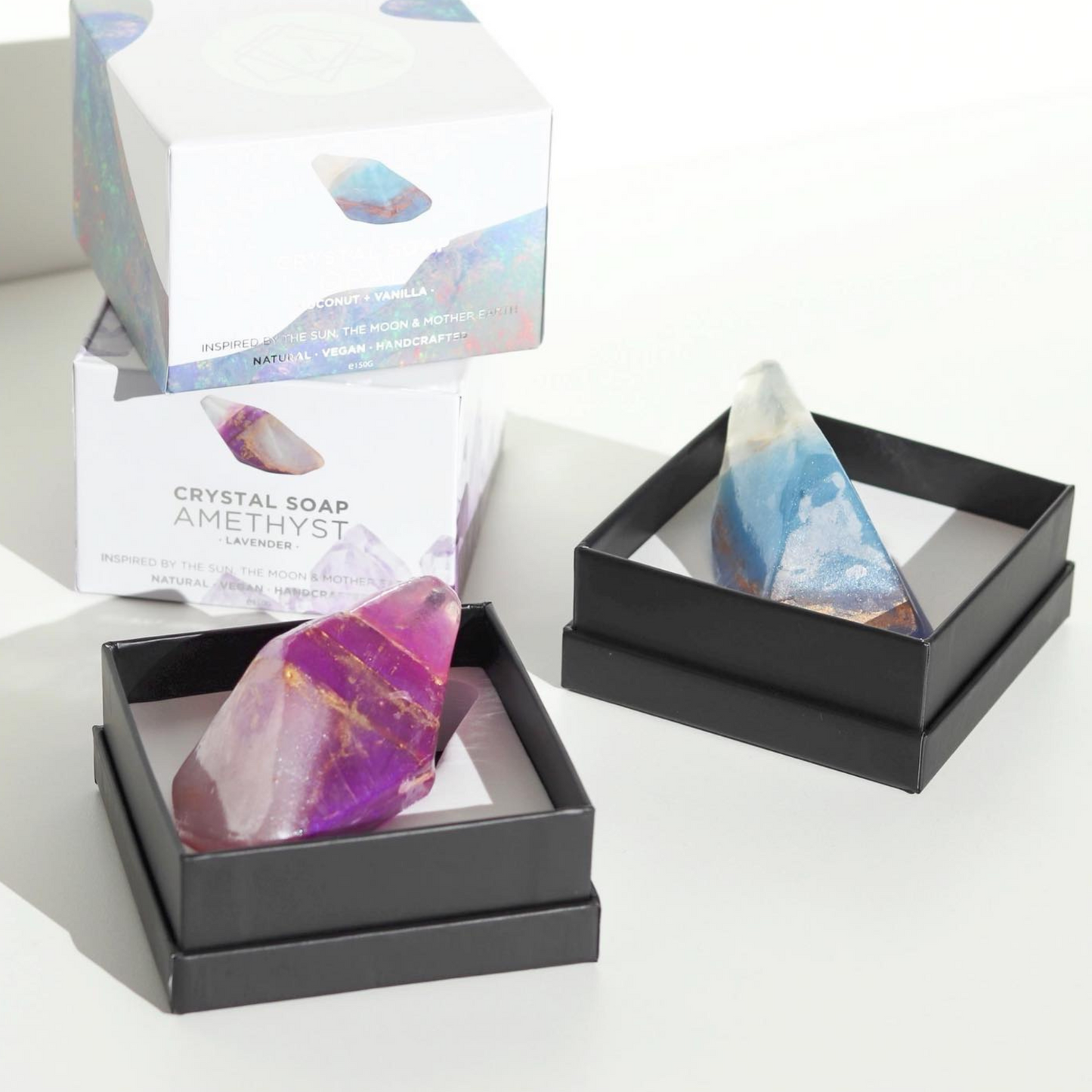 Summer Salt Body Crystal Soap 155g, Opal - Coconut & Vanilla Fragrance