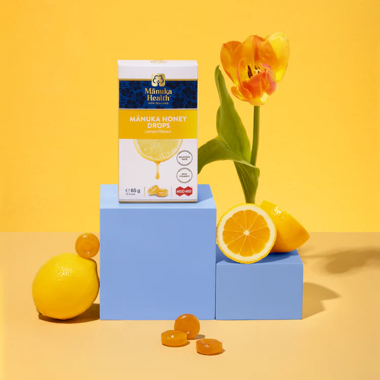 Manuka Health Manuka Honey Drops 65g, Lemon Flavour