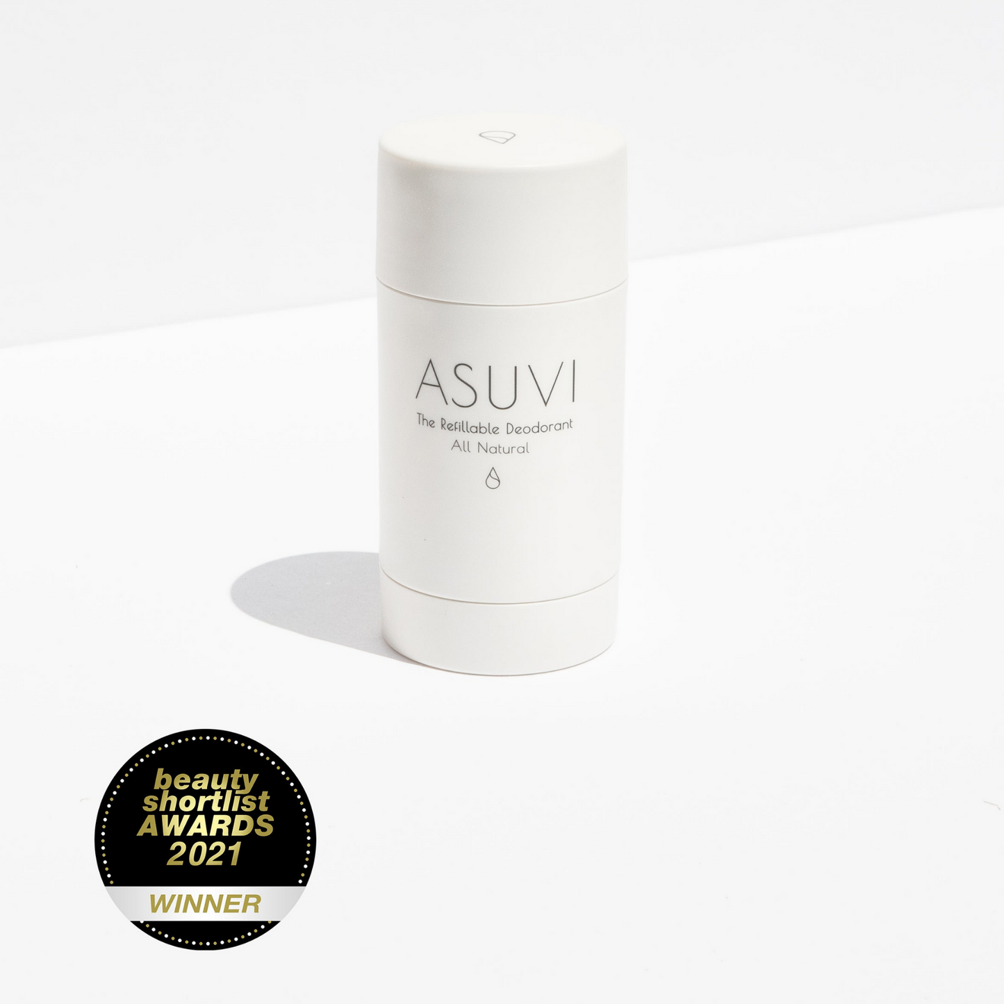 ASUVI Deodorant Aqua + Earth 65g, Reusable Tube Or Refill