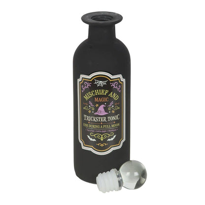 Mischief & Magic Trickster Tonic Decorative Glass Potion Bottle, A Captivating Accent Piece