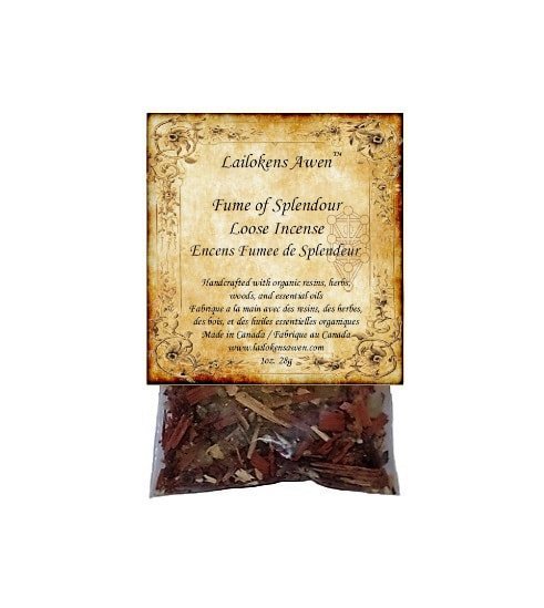 Lailokens Awen Loose Incense, Fume Of Splendour; Handcrafted With Organic Resins, Herbs, Woods & Essential Oils