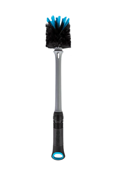 BlenderBottle 2-in-1 Bottle Brush, With A Twist N' Hide Straw Brush, Black