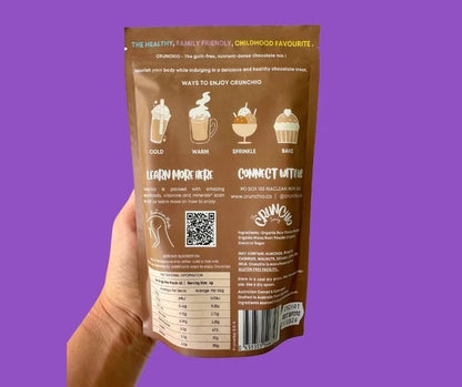 The Crunchio Family Healthy Chocolate Drink 250g {62 Serves}, Refined Sugar Free