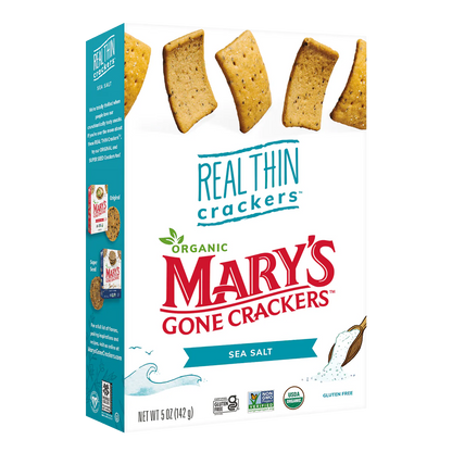 Mary's Gone Crackers Organic Real Thin Crackers 142g, Sea Salt Flavour