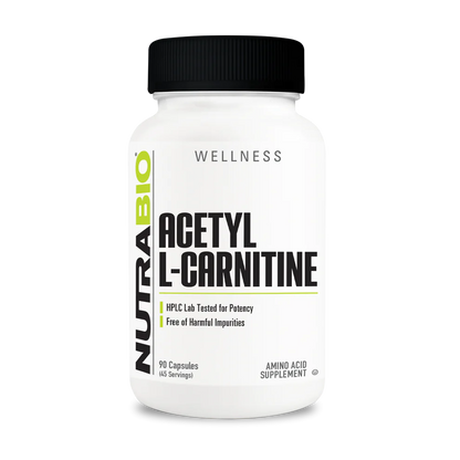 NutraBio Wellness Collection Acetyl L-Carnitine 500mg 90 Veggie Capsul Health Nuts Australia NutraBio Wellness Collection Acetyl L-Carnitine 500mg 90 Veggie Capsul Health Nuts Australia