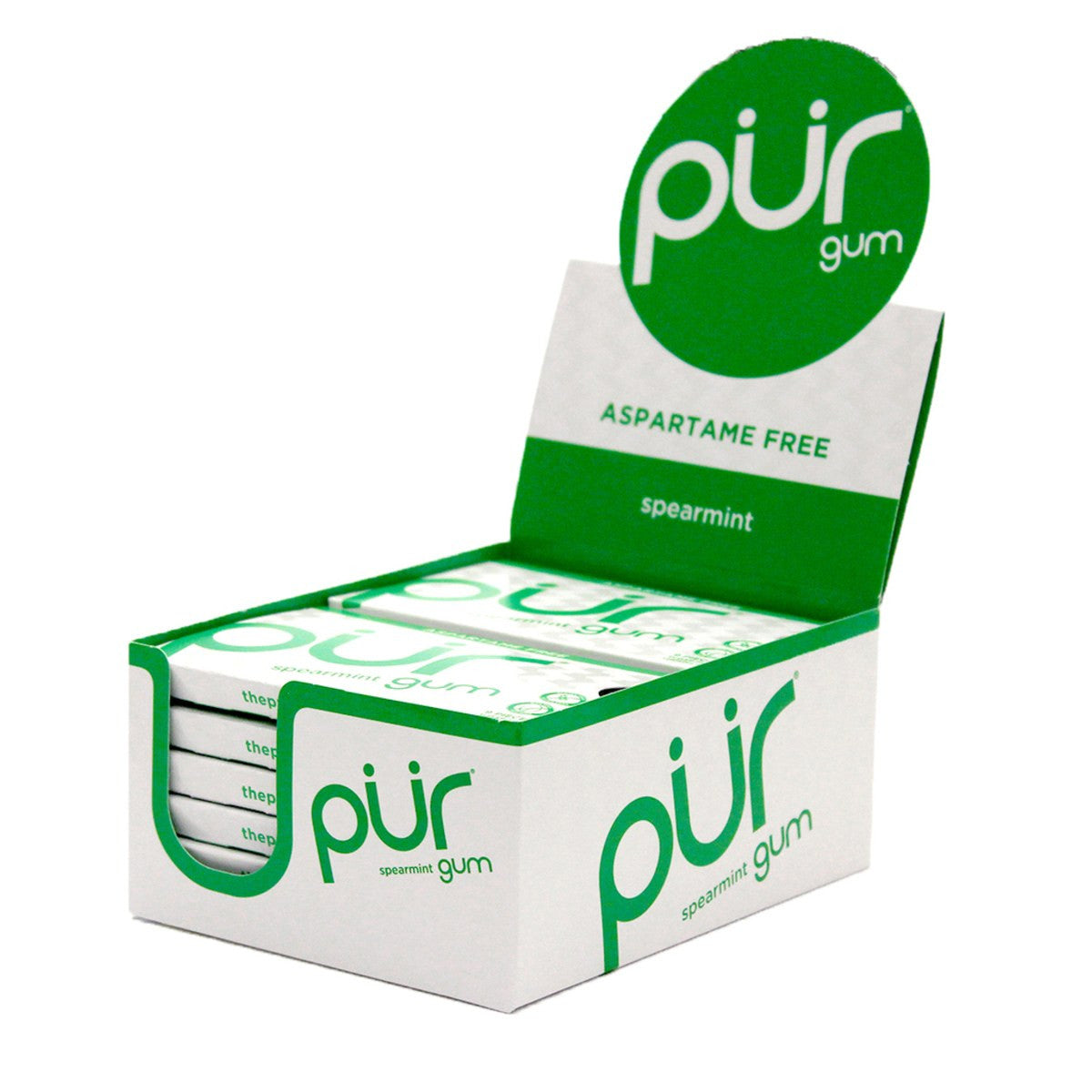 PUR Spearmint Gum {9 Pieces} Single Pack Or A Box Of 12, Aspartame Free & Gluten Free {Blister Pack}
