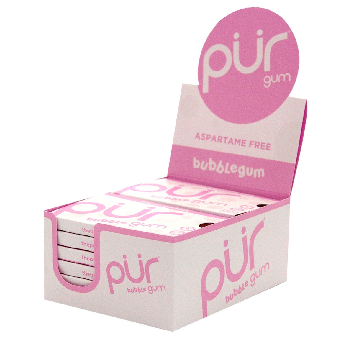 PUR Bubblegum Gum Single Pack {9 Pieces} Or A Box Of 12, Aspartame Free & Gluten Free {Blister Pack}