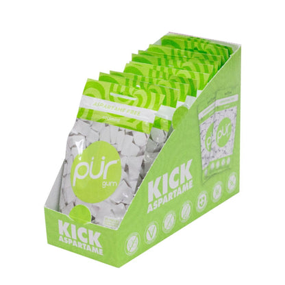 PUR Cool Mint Gum Single Bag 77g Or A Box Of 12, Aspartame Free & Gluten Free {Resealable Bag}