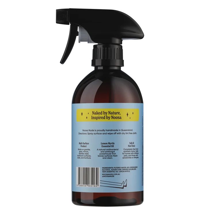 Noosa Nude Multipurpose Spray With Lemon Myrtle Essential Oil 500mL, Naturally Antibacterial