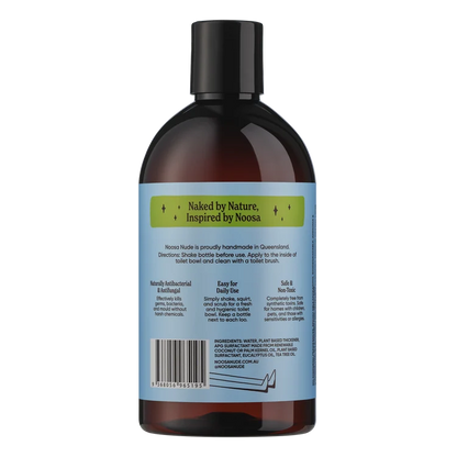 Noosa Nude Natural Toilet Cleaner With With Tea Tree & Eucalyptus Essential Oil 500mL, Tough On Toilet Stuff