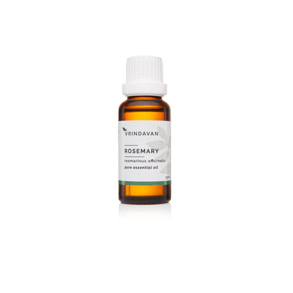 Vrindavan Essential Oil 100% Pure Rosemary 25mL Or 50mL, Helps With Focus, Memory & Mental Clarity