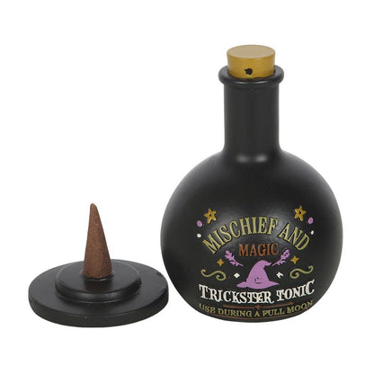 Mischief & Magic Potion Bottle Incense Cone Holder, Crafted From Durable Resin
