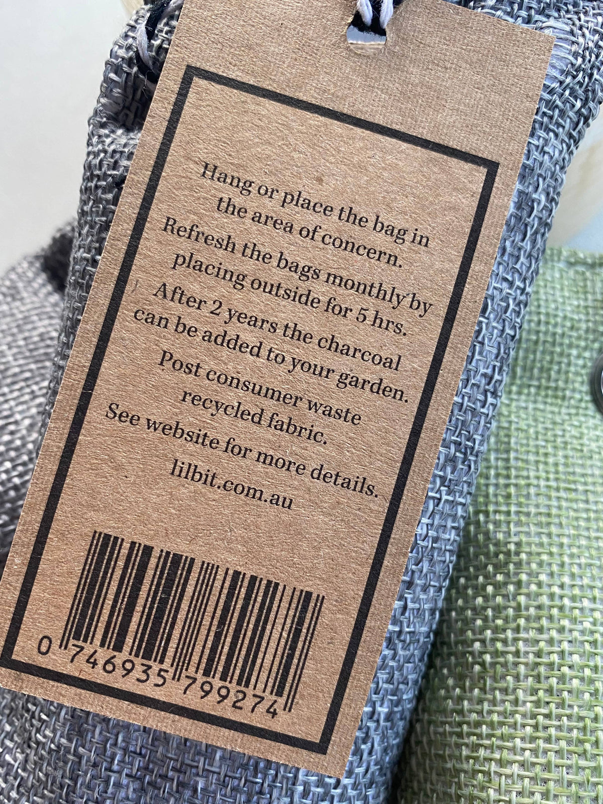 Lil' Bit Better Activated Bamboo Charcoal Deodorizer Bag, Absorb Odours & Moisture