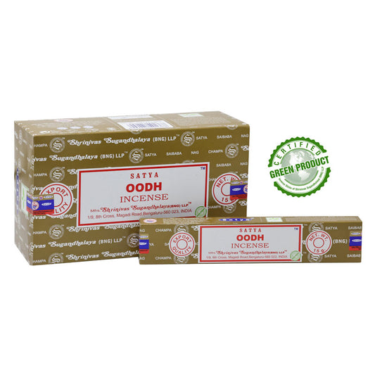 Satya Earth Series OODH Incense 15g, Hand Rolled In India