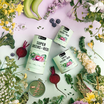 Nutra Organics Super Greens + Reds 150g, 300g, 600g Or 1kg, Alkalising Minerals & Certified Organic