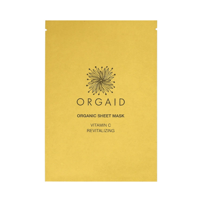 Orgaid Organic Sheet Mask Single, 4 Pack Or 12 Pack, Vitamin C & Revitalizing