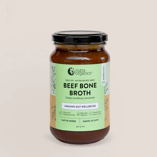 Nutra Organics Beef Bone Broth Concentrate 390g, Native Herbs Flavour