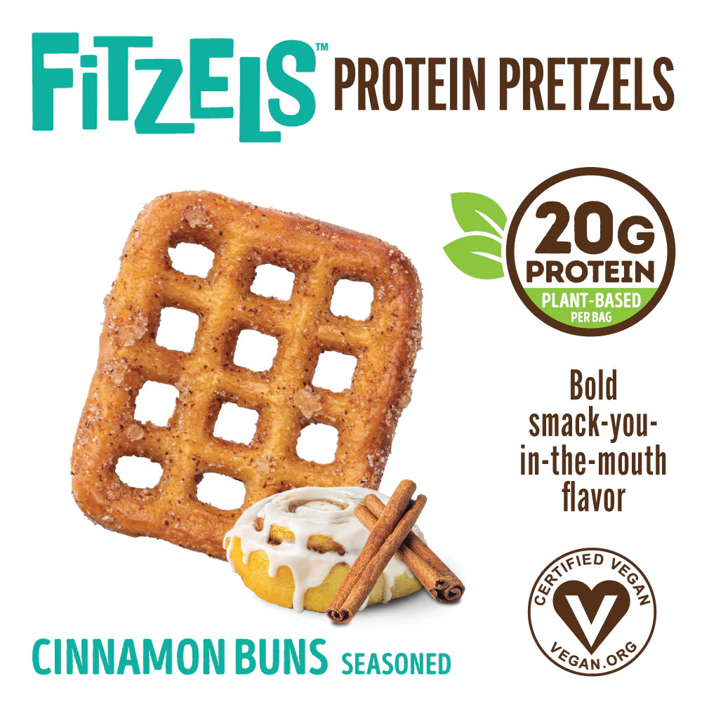 Lenny & Larry's Fitzels Protein Pretzels 85g, Cinnamon Buns