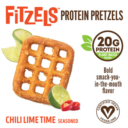 Lenny & Larry's Fitzels Protein Pretzels 85g, Chili Lime Time