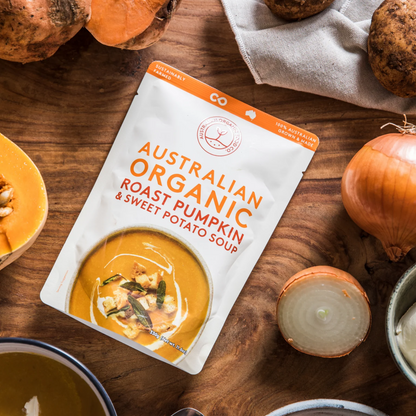 Australian Organic Food Co. Roast Pumpkin & Sweet Potato Soup 330g, Certified Organic & Australian