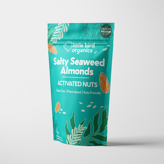 Little Bird Organics Activated Nuts Salty Seaweed Almonds 120g